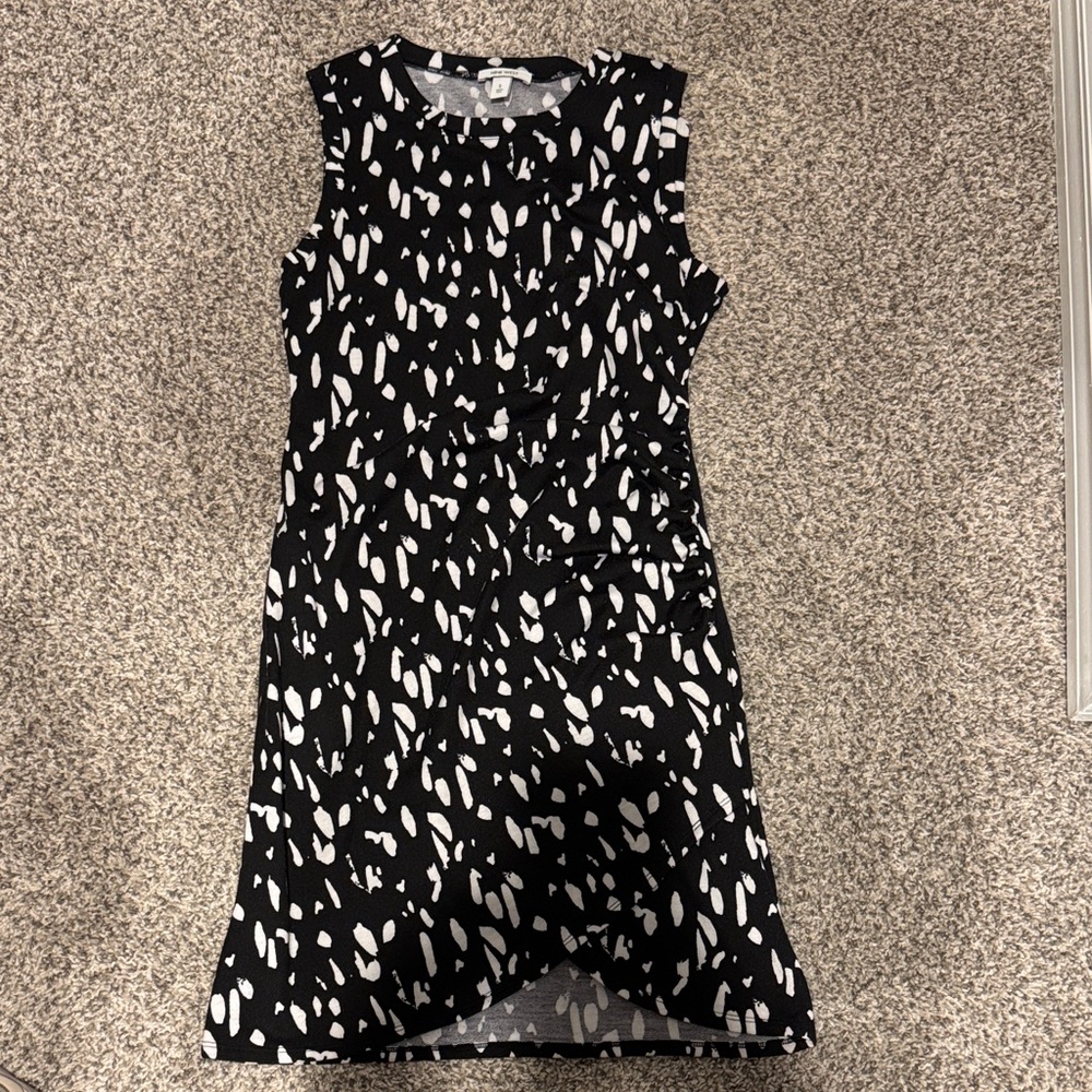 Nine West Black and White Patterned Mini Dress